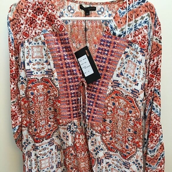 🎉🎈HP!🎉🎈Alberto Makali Printed Boho Tunic  XL💖 - Picture 2 of 5